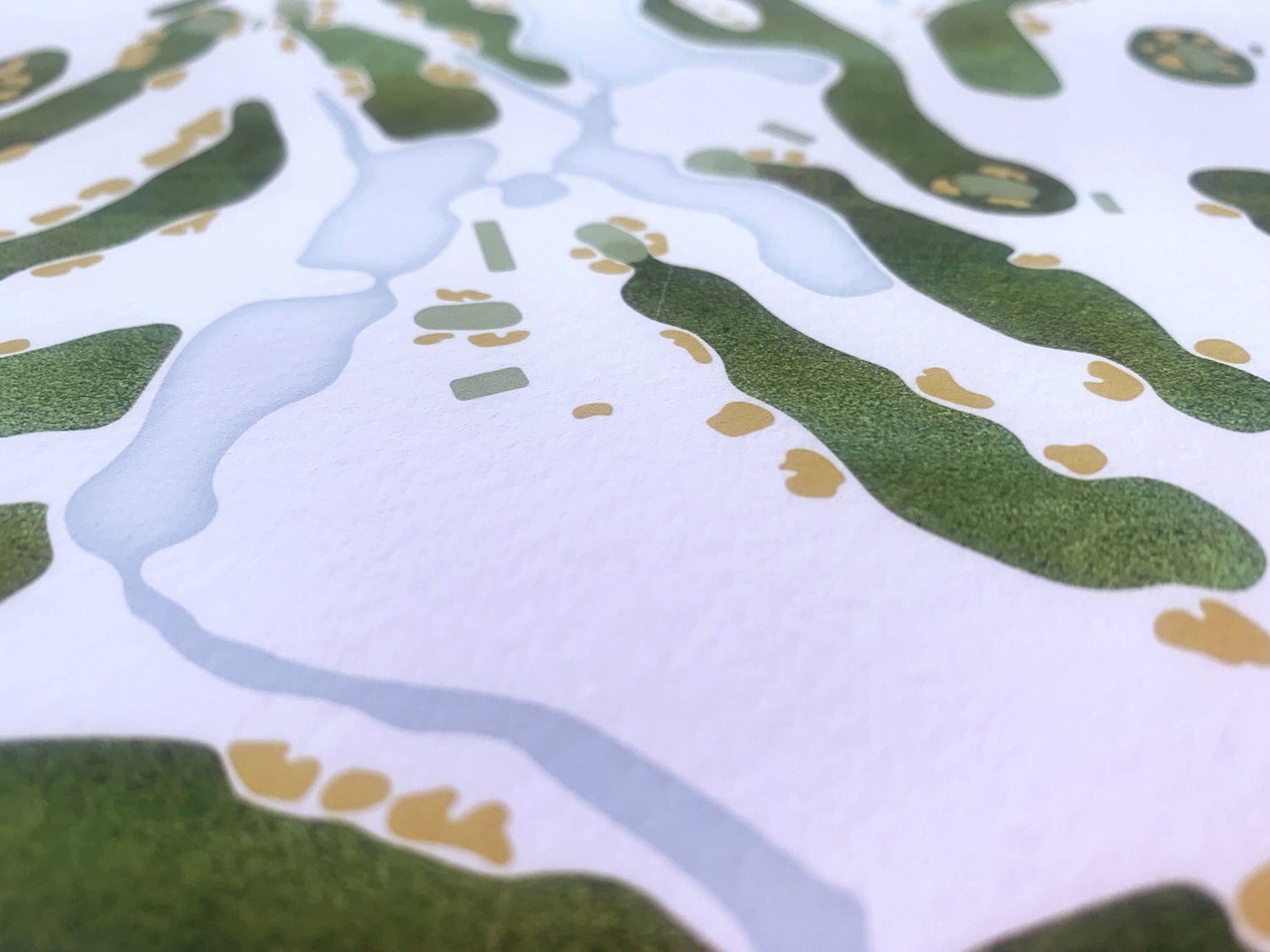 Hole In One, CUSTOM Golf Course, Golf Decor, Golf Gifts Map World Vibe Studio