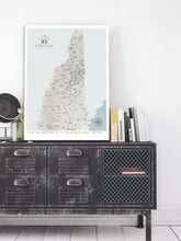 New Hampshire Wall Art, 52 With a View, NH 52 Poster, PRINT ONLY, Unframed Map World Vibe Studio