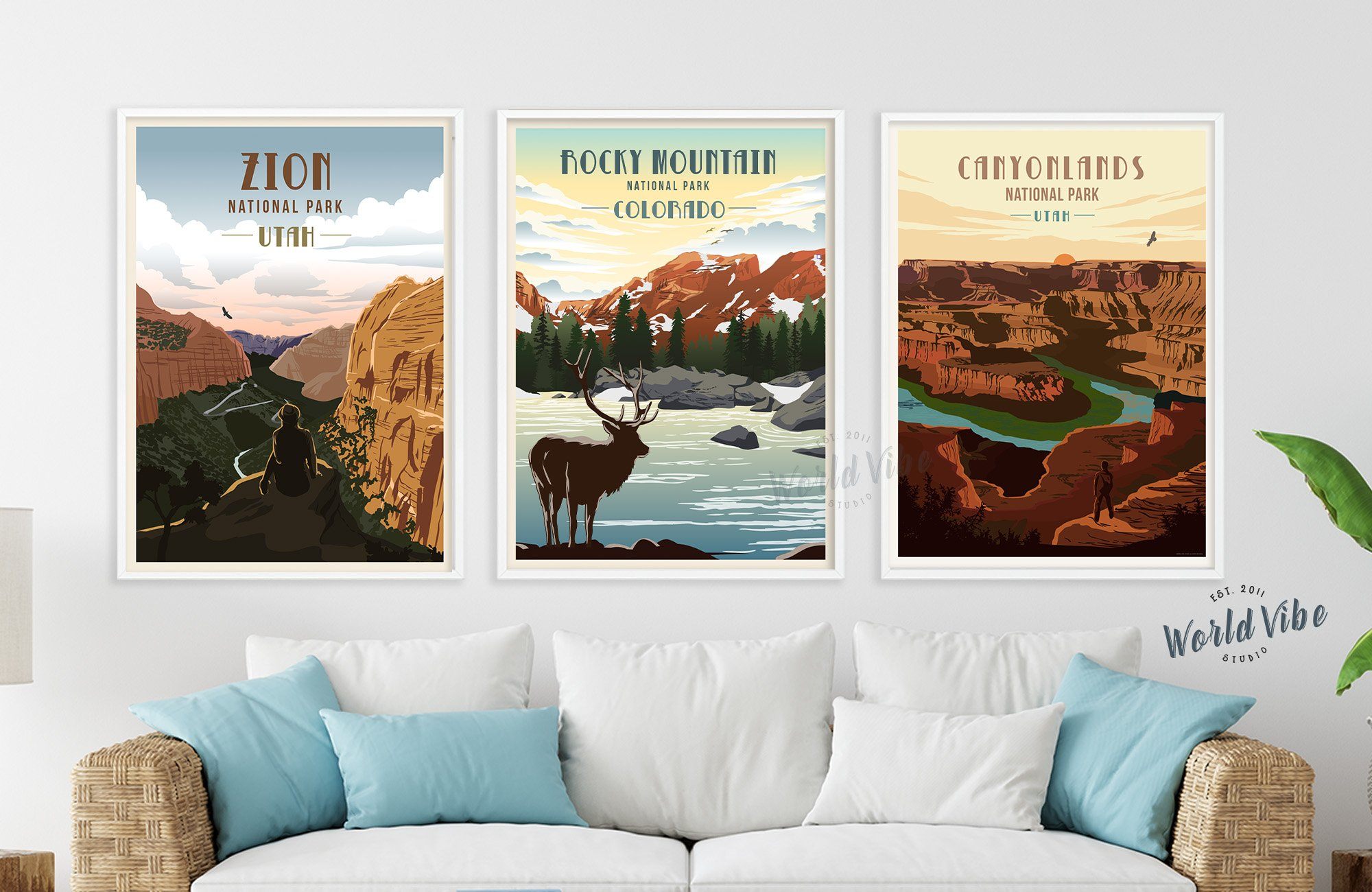 Canyonlands National Park, Utah, National Park Poster, Unframed Map World Vibe Studio