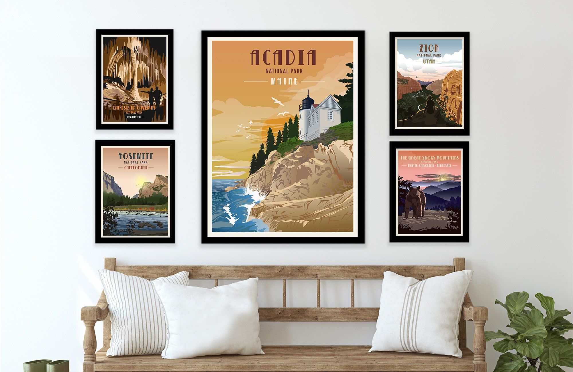 Carlsbad Caverns National Park, New Mexico, National Park Prints, Unframed Map World Vibe Studio