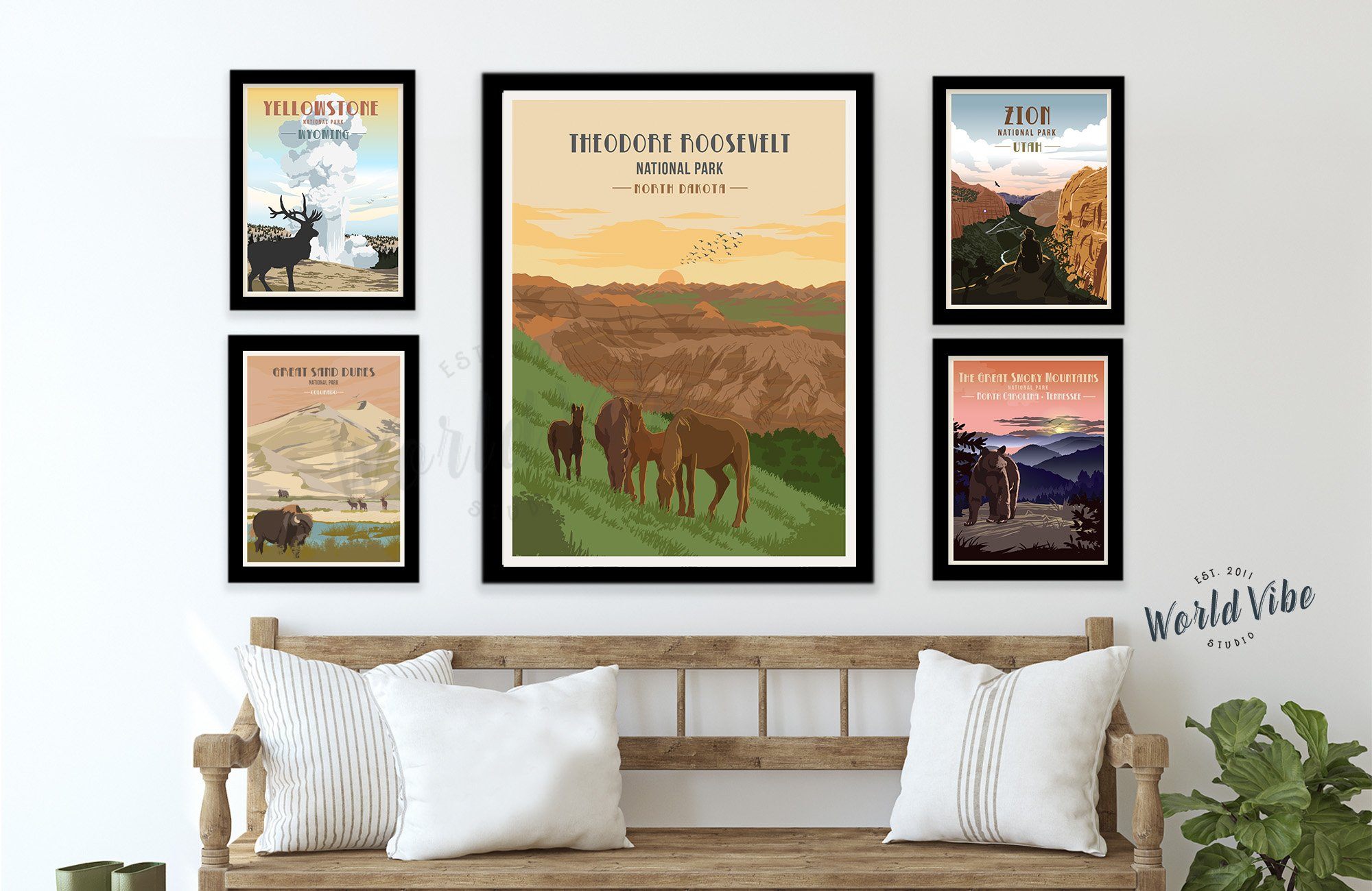 Great Sand Dunes National Park Poster, National Park Poster, National ParkWall Art, Unframed Map World Vibe Studio