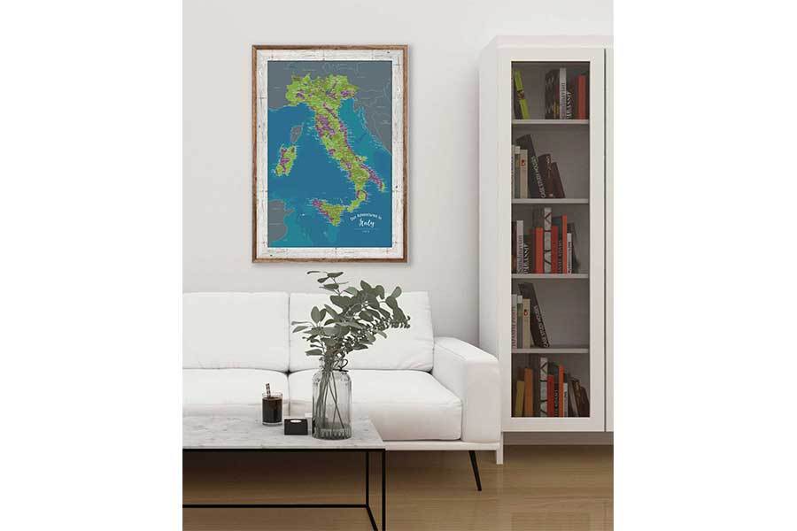 Wine Regions Of Italy, Map Poster Map World Vibe Studio