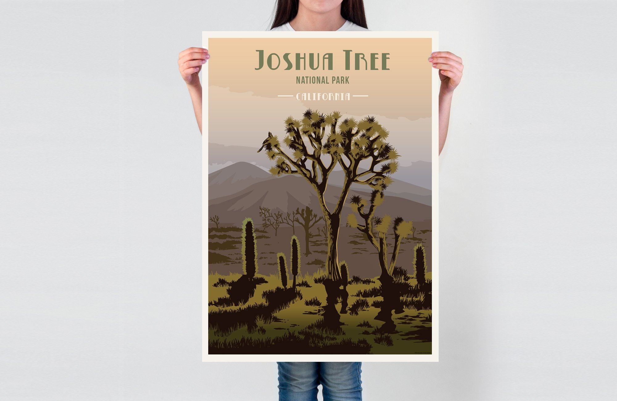 Joshua Tree National Park Poster, Unframed Map World Vibe Studio