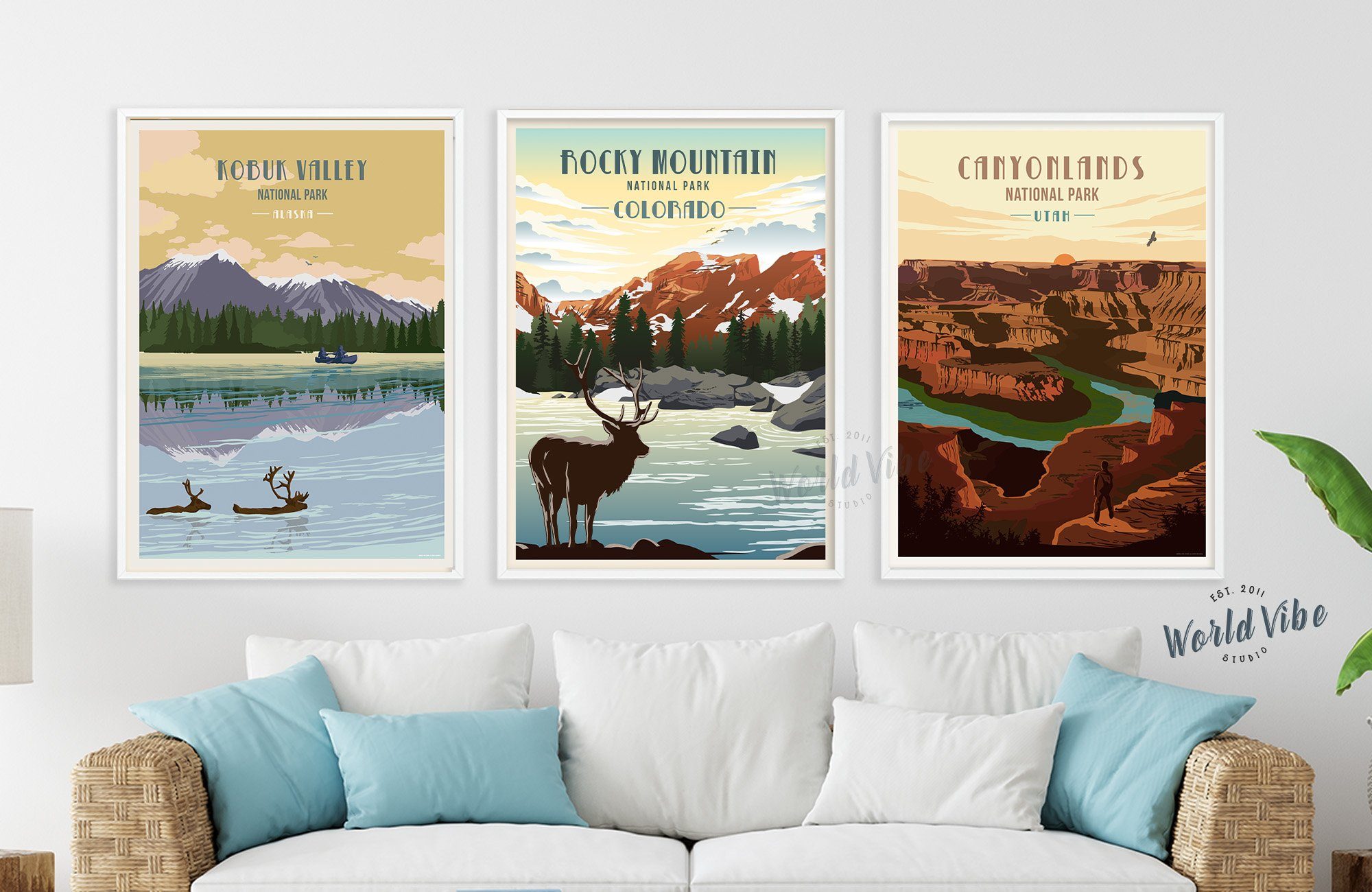 Kobuk Valley National Park, Alaska, National Park Poster, Unframed Map World Vibe Studio