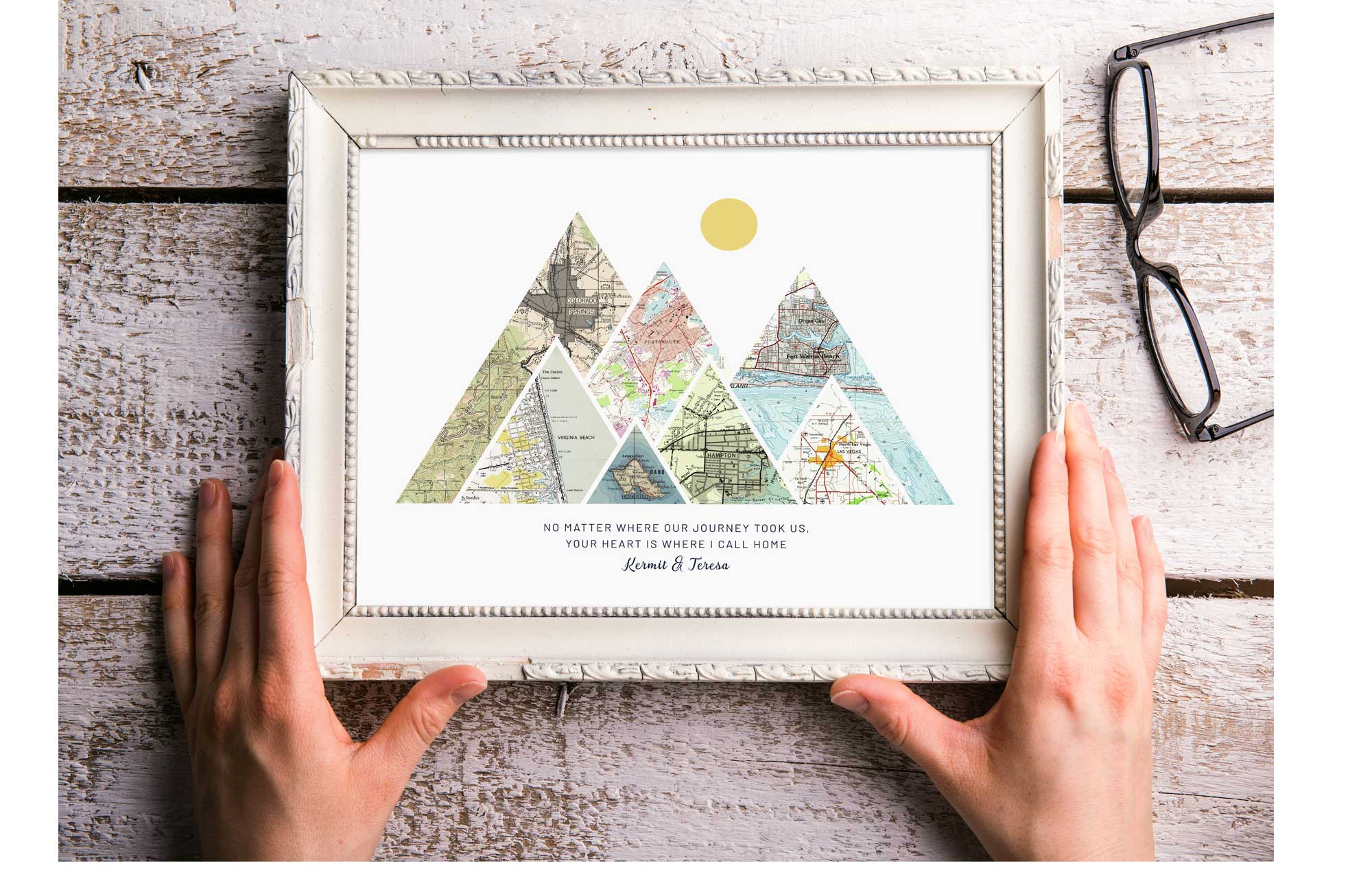 Valentines Day Gift For Husband, Romantic Valentines Day Gift For Him, Vintage Map Scans Map World Vibe Studio