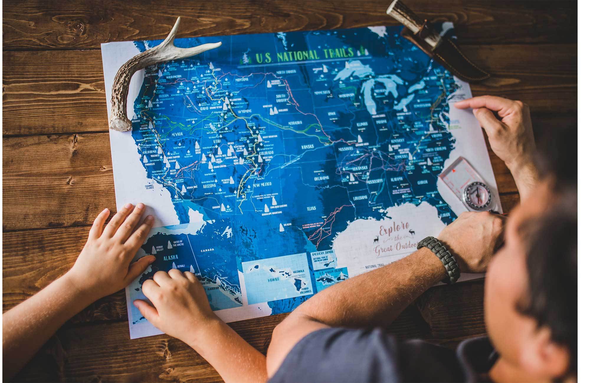 National Trails of USA, Poster Map World Vibe Studio