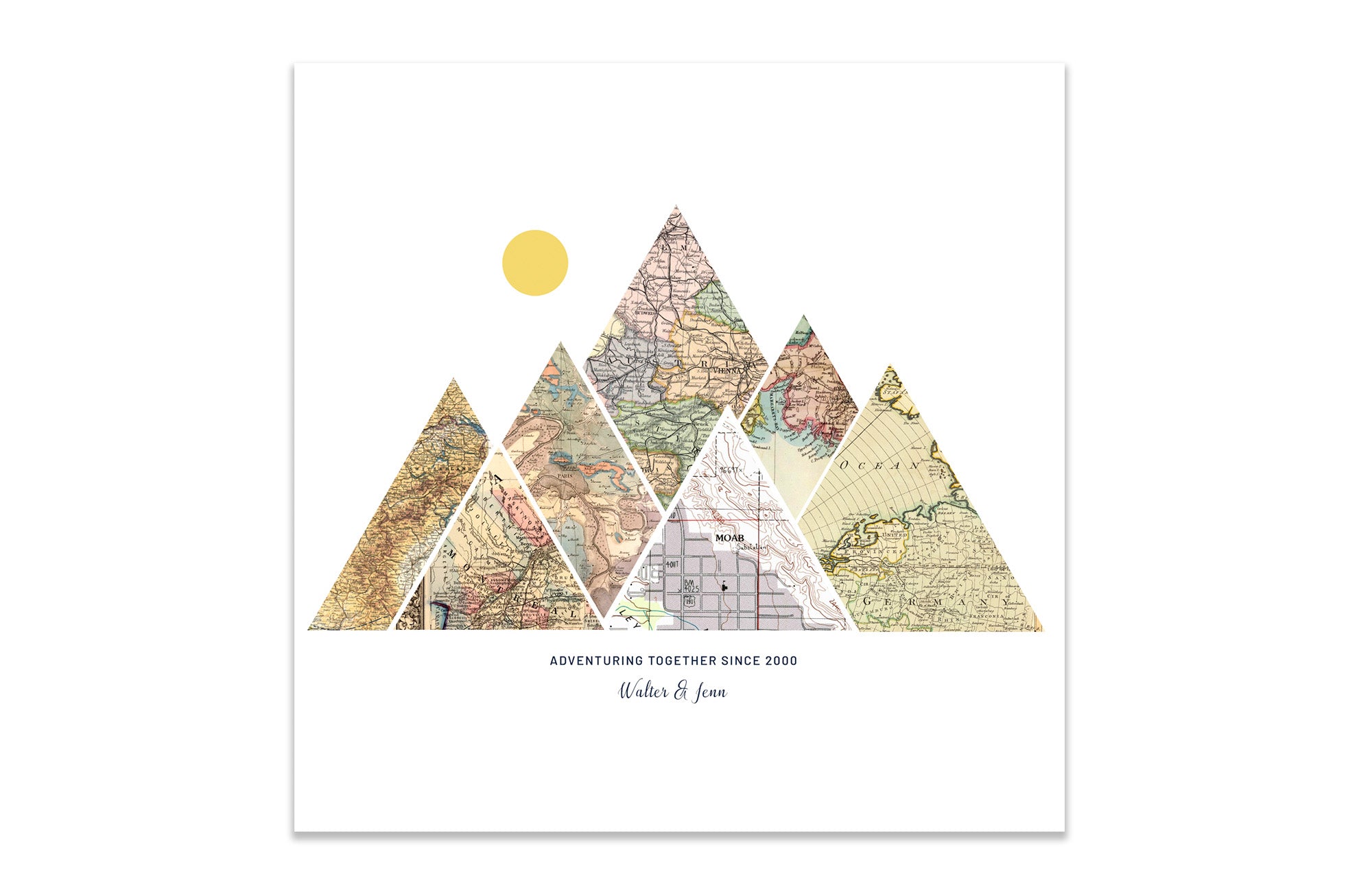 Valentines Day Gift For Husband, Romantic Valentines Day Gift For Him, Vintage Map Scans Map World Vibe Studio