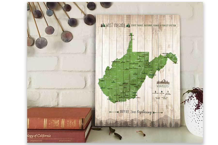 West Virginia State park Map Map World Vibe Studio