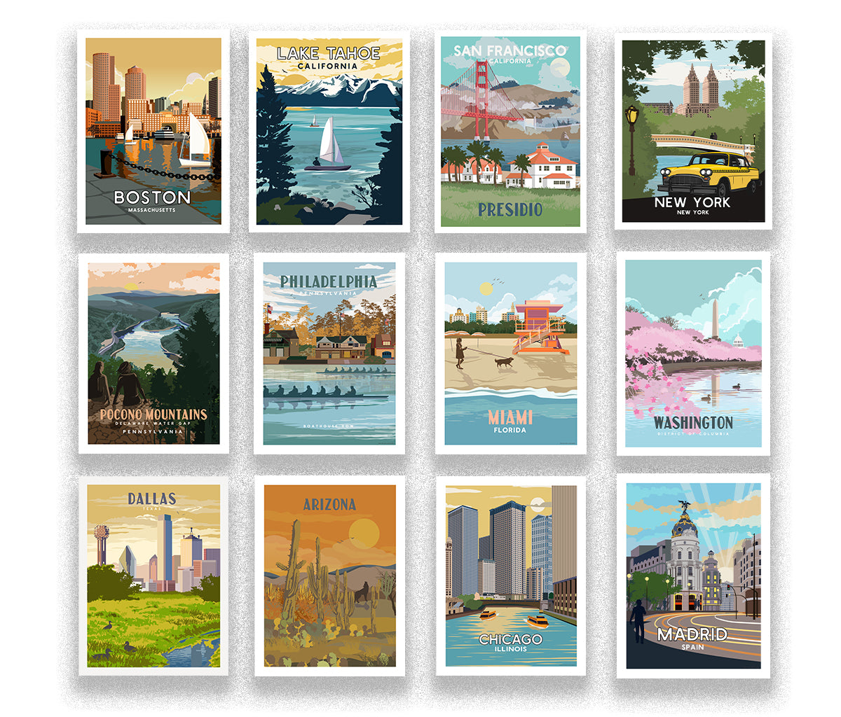 City Print Posters: USA and World