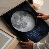 Night we met moon print, custom special date gift for couples