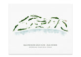 Ballybunyon Golf Club Map, Old Course, Ireland Map World Vibe Studio 8X10 Unframed 