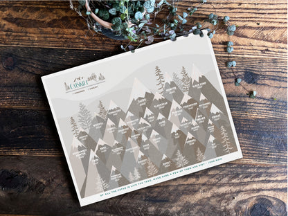 Catskills Hiking Decor Print, Catskill Mountain, Push Pin Board Map World Vibe Studio 12X16 Beige Gray , Catskill 3500