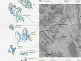 Colorado Ski Area Trails, Gift for Skier and Snowboarder, Colorado Map Map World Vibe Studio 