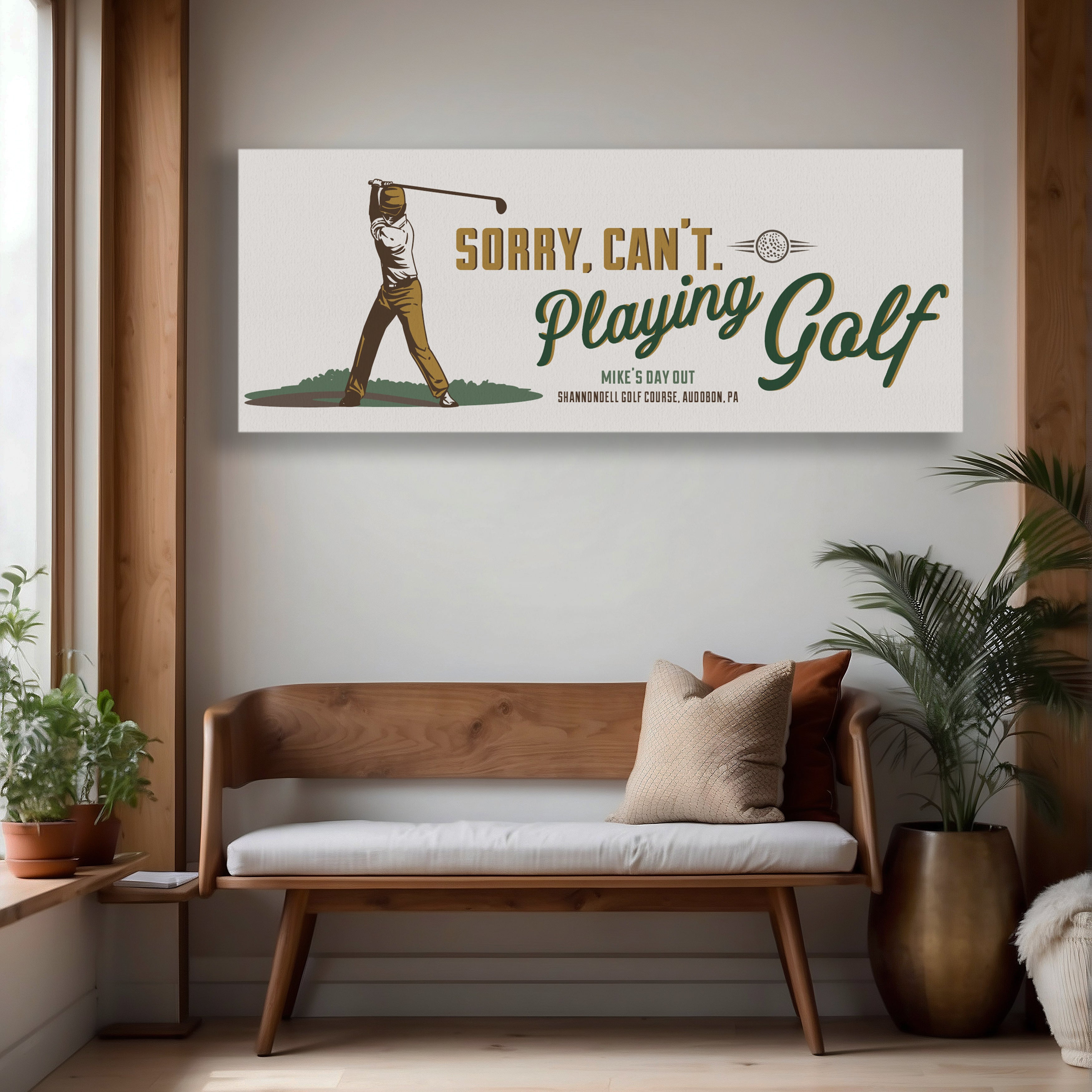Funny Golf Sign Gifts for Men, Gone Golfing, Man Cave Decor, Personalized