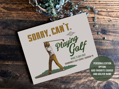 Funny Golf Sign Gifts for Men, Gone Golfing, Man Cave Decor, Personalized