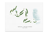 Kapalua Golf Map, Bay And Plantation Course, Wall Art Print for Golfers Map World Vibe Studio 8X10 Unframed BAY