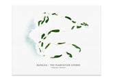 Kapalua Golf Map, Bay And Plantation Course, Wall Art Print for Golfers Map World Vibe Studio 8X10 Unframed PLANTATION