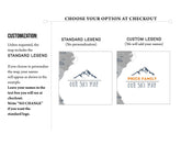 Ski Map of USA and CANADA, PERSONALIZED, Add Your Names Map World Vibe Studio 