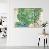 National Parks Map, Map of USA, Push Pin Board CANVAS Map World Vibe Studio 