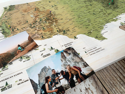 National Park Map, Includes National Monuments and Trails, Push Pin, Earthy CANVAS Map Map World Vibe Studio 