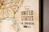 Rustic Push Pin Canvas Map, USA Map, Custom Map World Vibe Studio 
Map with Pins, Map of USA