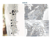 Ski Map of USA and CANADA, PERSONALIZED CANVAS Map World Vibe Studio 