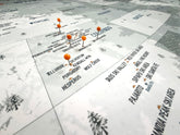 Ski Map of USA and CANADA, PERSONALIZED CANVAS Map World Vibe Studio 