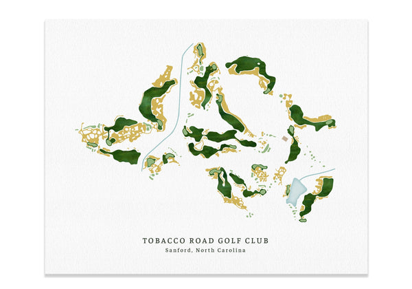 Tobacco Road Golf Course Map, Sanford, Wall Art for Golfer – World Vibe  Studio