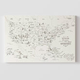 National park with black and white colors, with foam backing to track travels