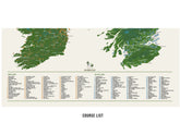 Scotland and Ireland Top 100 Golf Courses, Personalized – Push Pin Map Map OrderDesk 