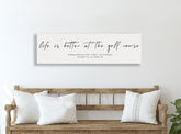 Golf Course Co-ordinates Sign, Canvas FARMHOUSE Style, Framed Option Map World Vibe Studio 