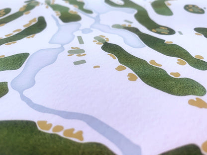 Hole In One, CUSTOM Golf Course, Golf Decor, Golf Gifts Map World Vibe Studio 
