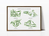 Golf Gifts, Custom Course Map with MULTIPLE Courses, FRAMED Golf Gifts For Men, Personalized Gift Map World Vibe Studio 