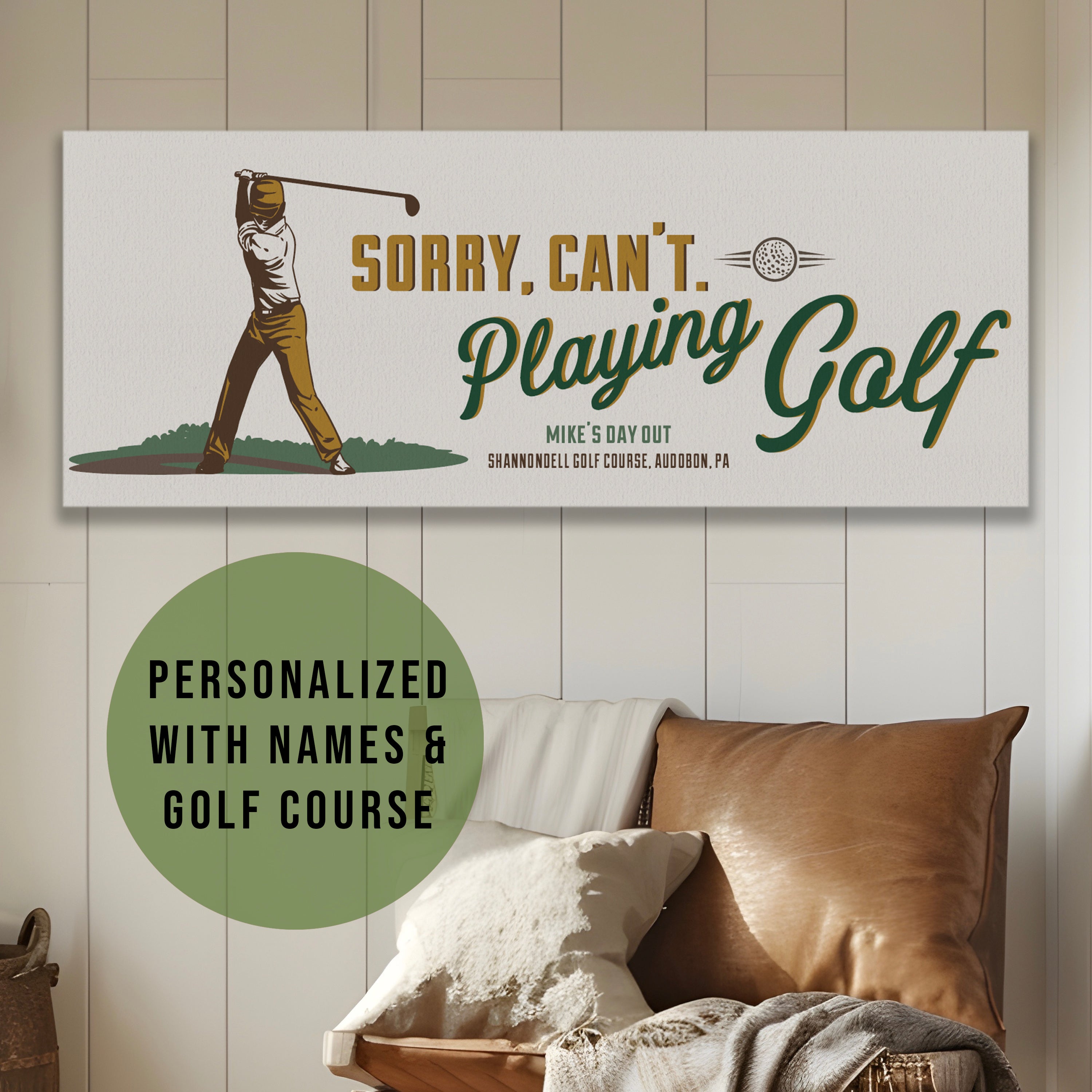 Funny Golf Sign Gifts for Men, Gone Golfing, Man Cave Decor, Personalized