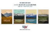 Colorado Fourteeners Posters, Saver Bundle, 58 Peaks Of The Rockies Map World Vibe Studio 