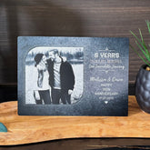 Couple photo on iron metal for six year anniversary