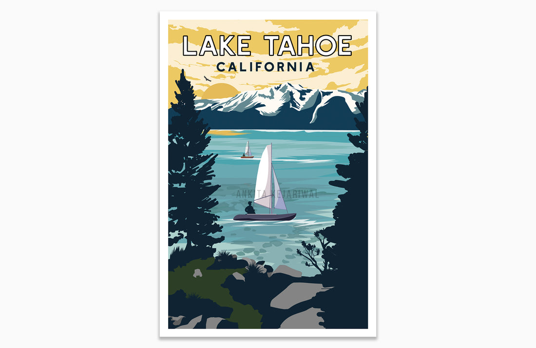 Lake Tahoe, California Poster, Unframed