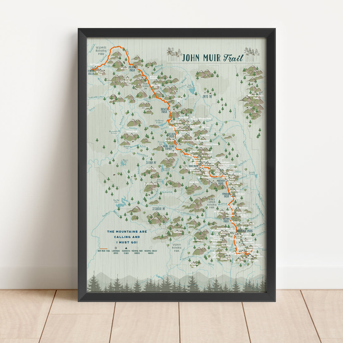 John muir trail poster