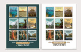 California National Park Poster, All-In-One, National Park Wall Art, Unframed Map World Vibe Studio 12X16 White 