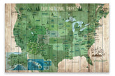 National Parks Map, Push Pin Canvas Board Map World Vibe Studio 