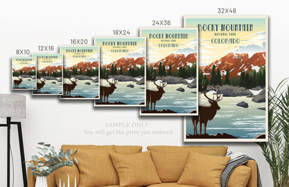 California National Park Poster, All-In-One, National Park Wall Art, Unframed Map World Vibe Studio 