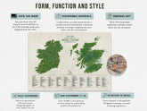 Scotland and Ireland Top 100 Golf Courses, Personalized – Push Pin Map Map OrderDesk 