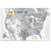 Ski and Snowboarding Map of America, Poster Map World Vibe Studio