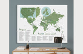 Greatest 100 Golf Courses in the WORLD, Push Pin Board, CANVAS, Top 100 Courses in The World Map World Vibe Studio 