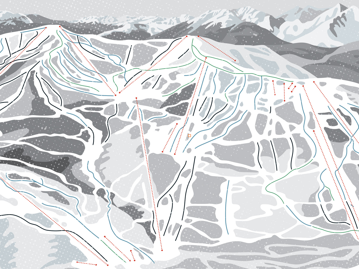 Vail Ski Trail, Vail Ski Resort Poster &amp; Canvas Wall Art, Personalized