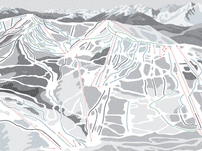 Vail Ski Trail, Vail Ski Resort Poster &amp; Canvas Wall Art, Personalized
