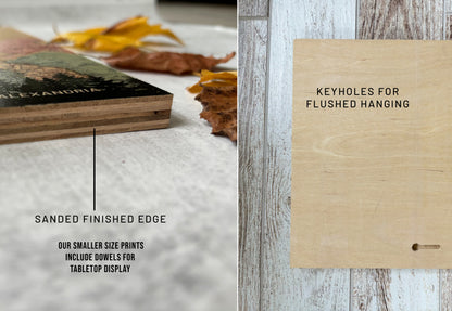 Personalized 5th Anniversary Wood Gift — Custom Adventure Map Gift for Him or Her