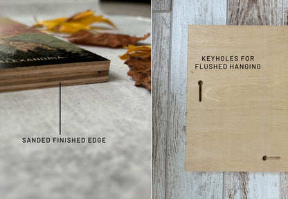Personalized Golf Gifts, Printed on Wood, Custom Golf Course or Hole-in-One Maps, Many Sizes Map World Vibe Studio 