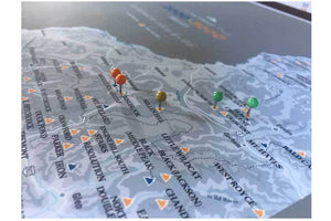 NH 2000 and 3000 Footer Wall Art Canvas, White Mountains Map World Vibe Studio 