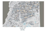 NH 2000 and 3000 Footer Wall Art Canvas, White Mountains Map World Vibe Studio 